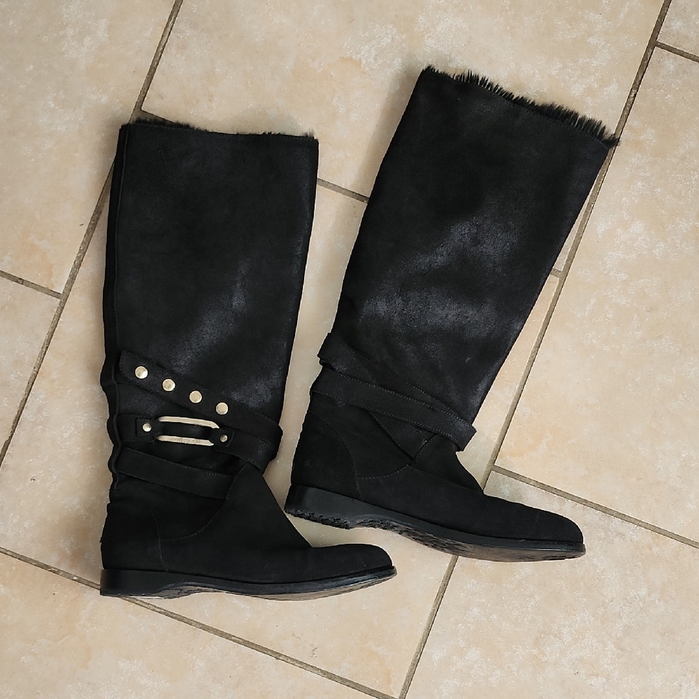 Jimmy Choo Elegant Black Knee-High Women's Boots Size 37 US Size 7